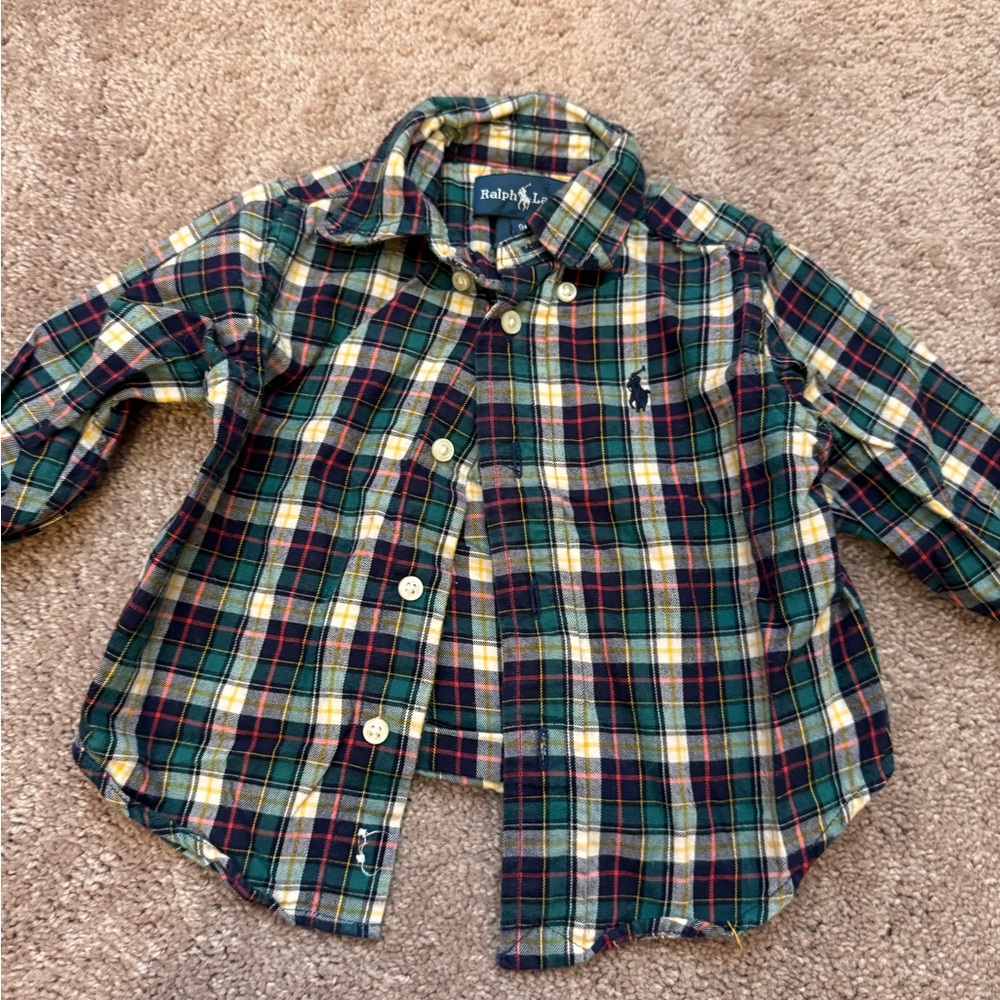 Polo brushed cotton button up